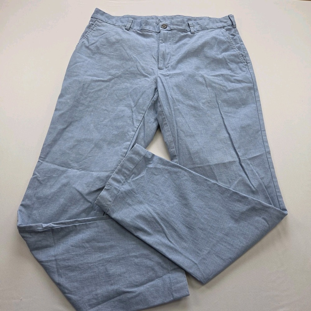 Brooks Brothers Pants Men 36x32 Blue Chinos Straight Leg Flat Front Preppy